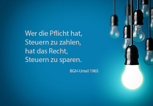 Steuern sparen Spruch